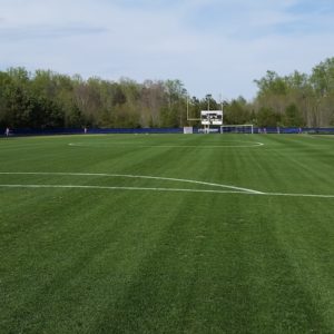 Soccer/lacrosse stadium prepped for game
