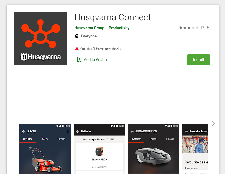 Husqvarna Connect app