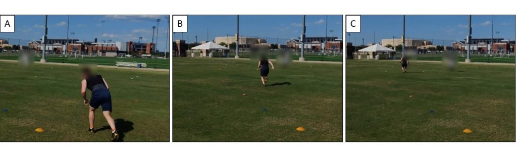 Sports field acceleration-deceleration test