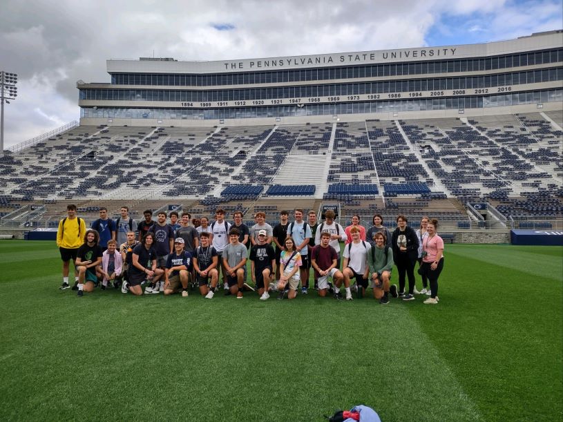 Penn State turfgrass program students at Beaver Stadium